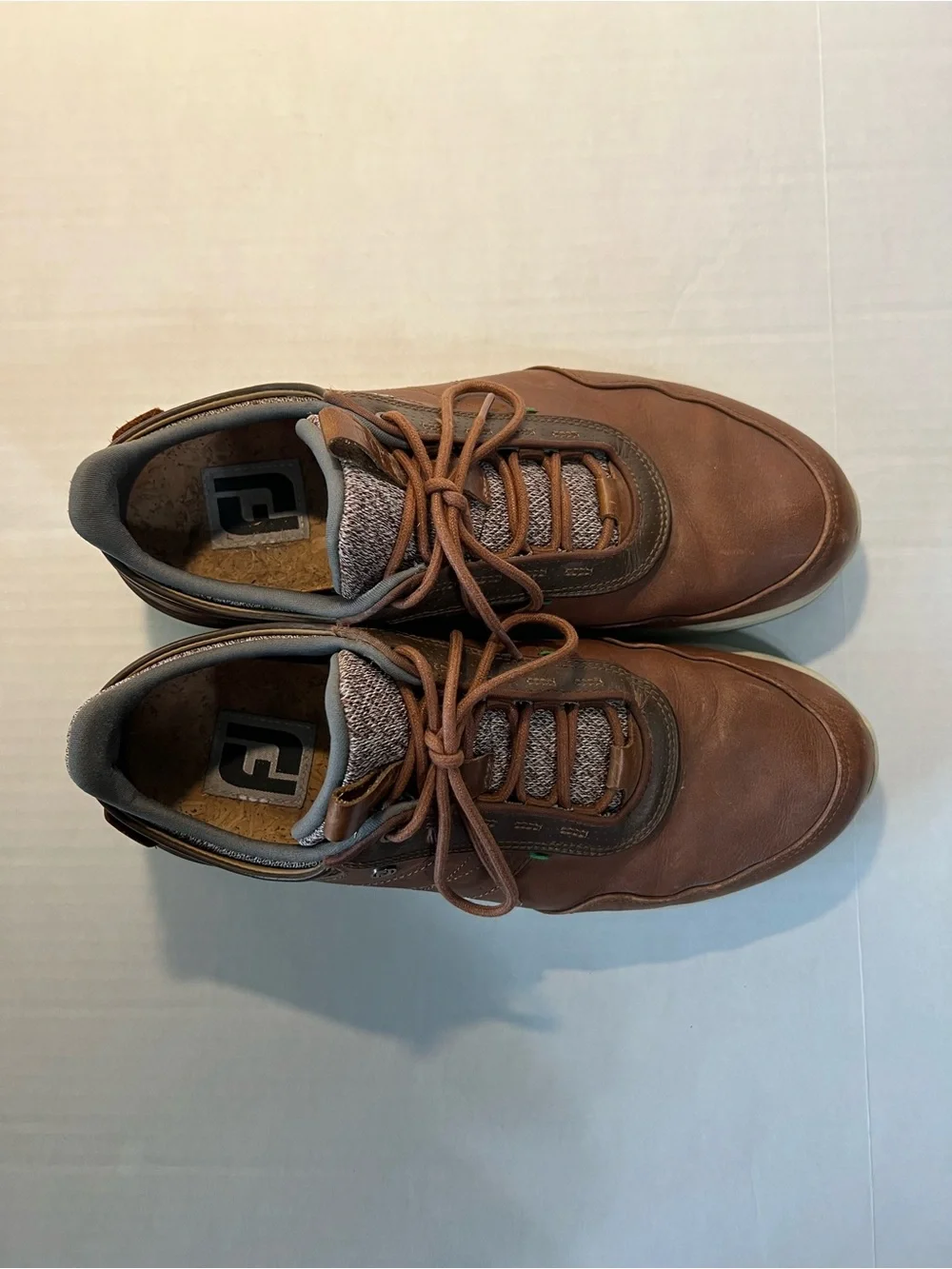 FootJoy Brown Leather Golf Shoes Mens Size 10M VersaTrax Spikeless Comfort - Picture 4 of 10